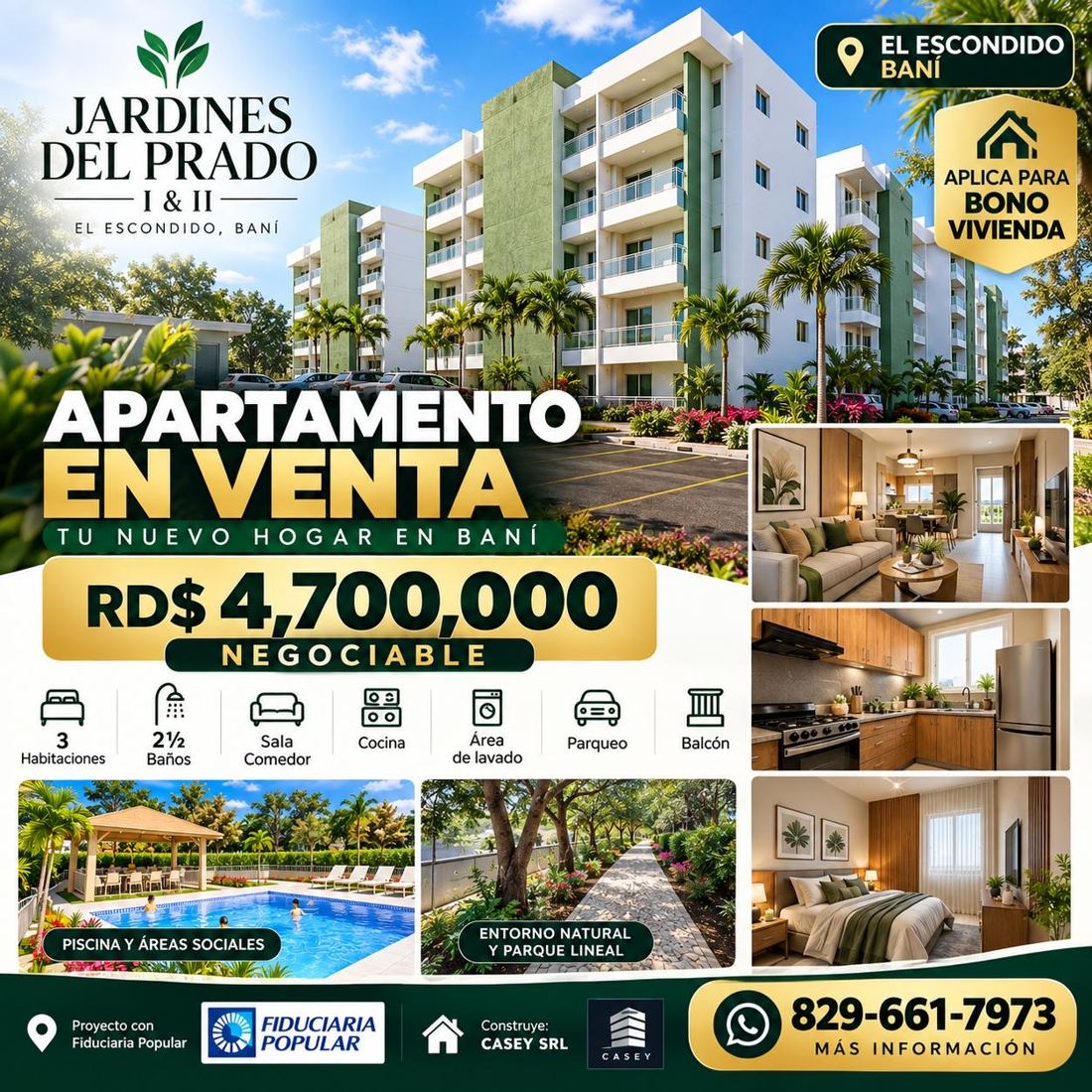 Jardines del Prado I — El Escondido: apartamento a rd$4,800,000 en Jardines del Prado I, El Escondido, Baní.